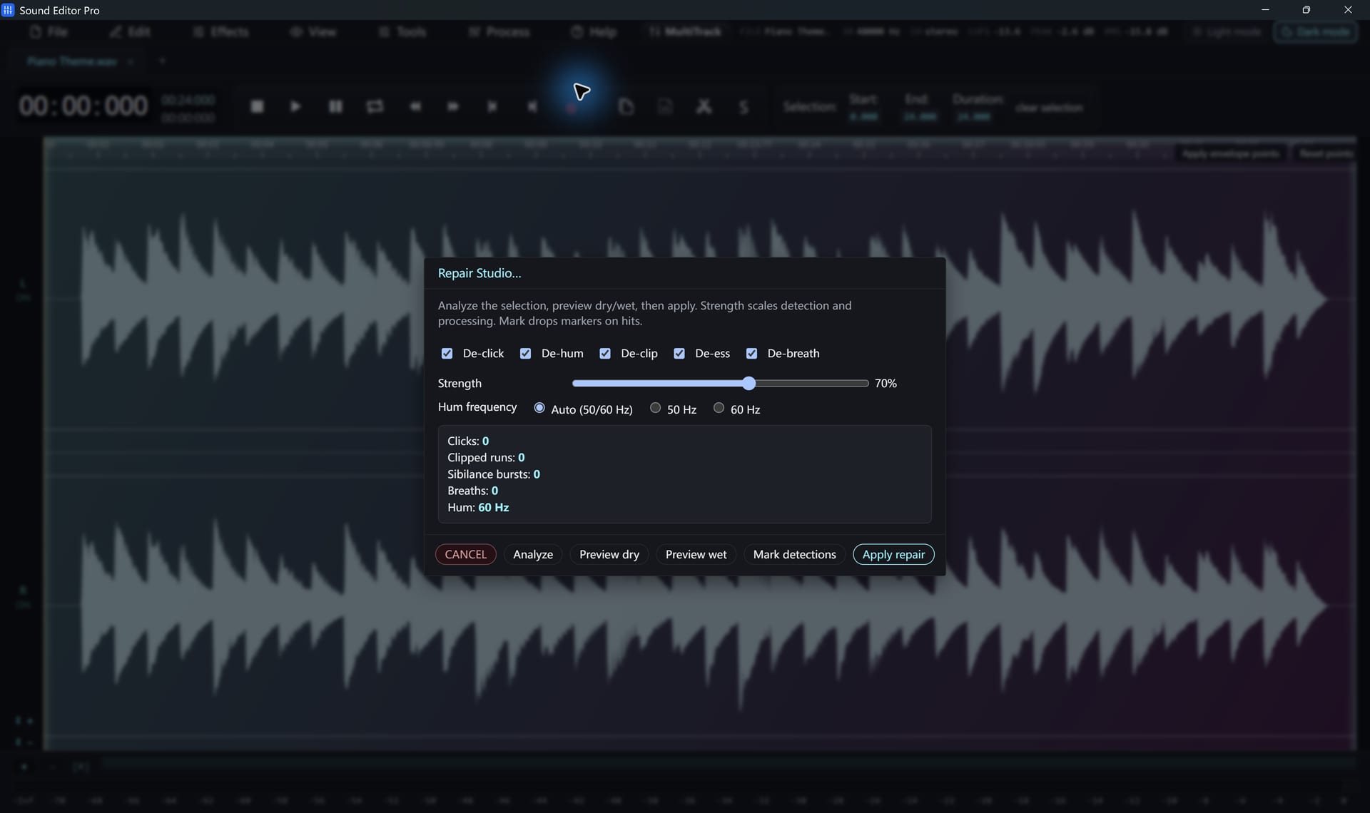 Sound Editor Pro Repair Studio